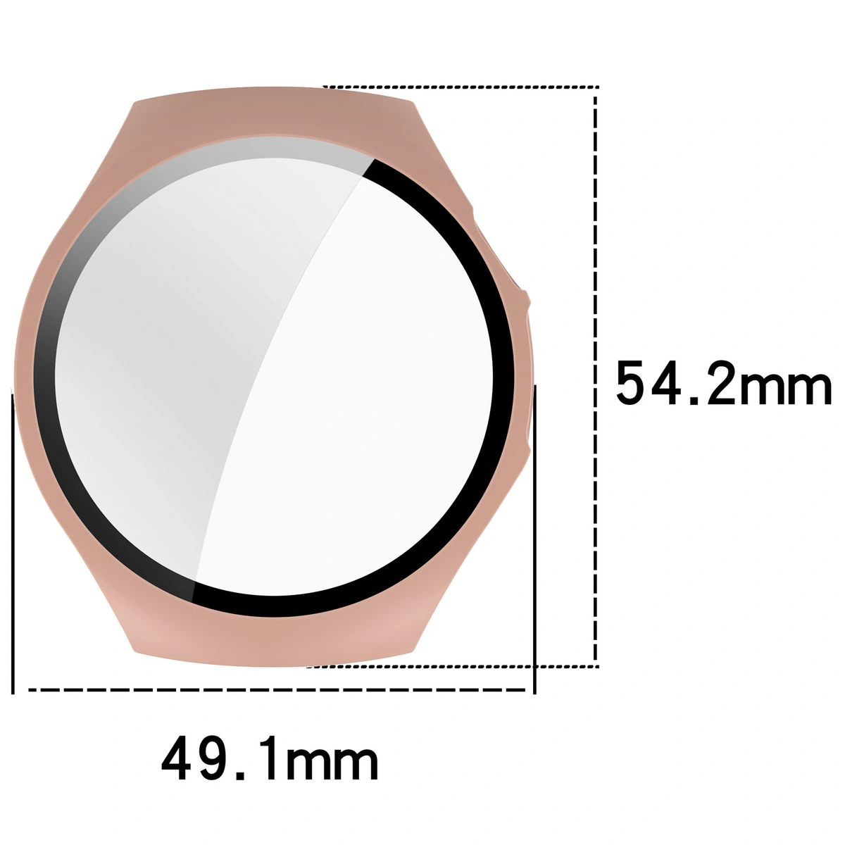 Wymiary etui Bizon Case Watch Adamo do Huawei Watch 5 46 mm